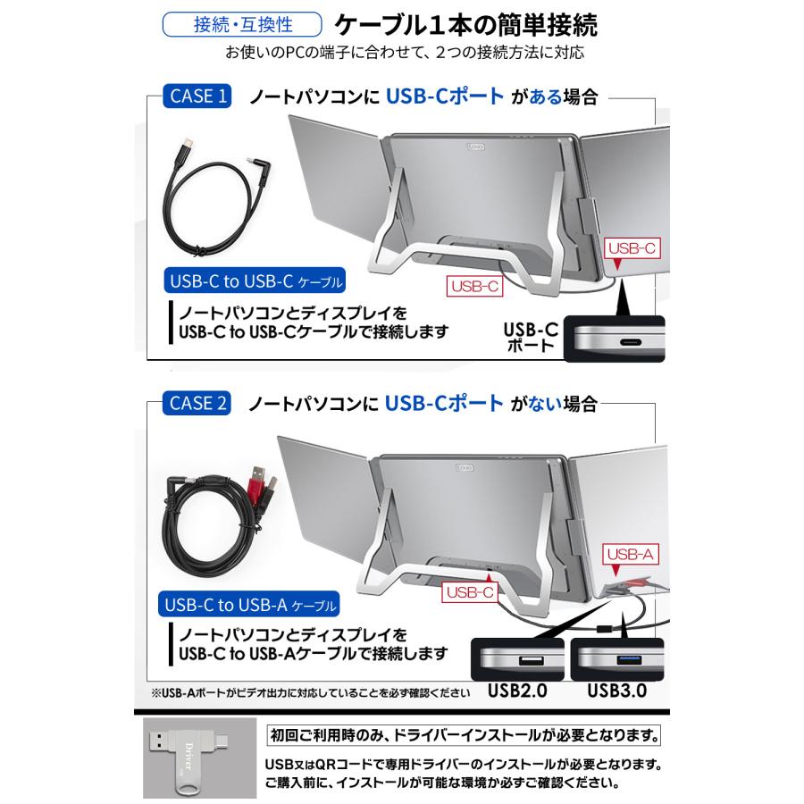 ディスプレイ モニター モバイルモニター 拡張モニター デュアル