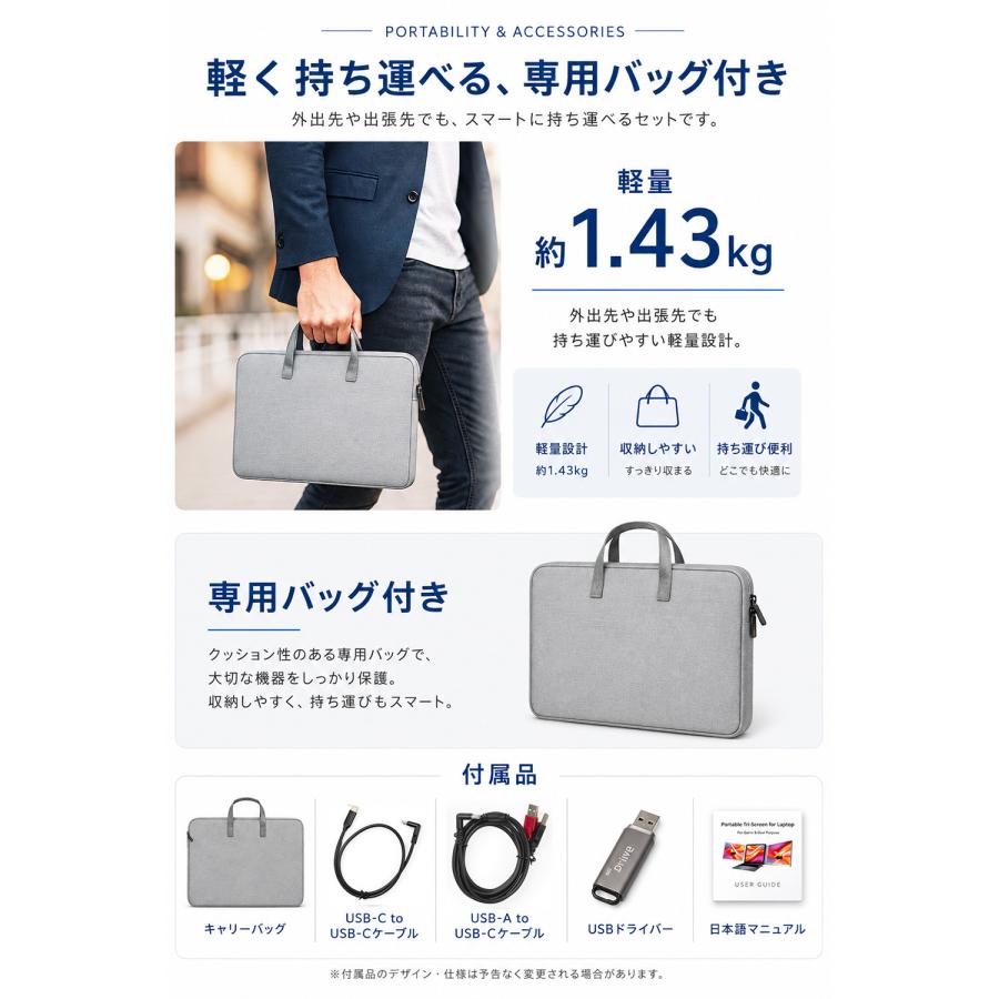 ディスプレイ モニター モバイルモニター 拡張モニター デュアル