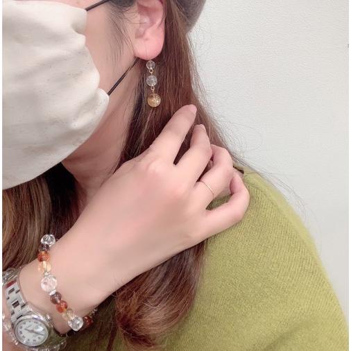 マスク マスクアクセサリー シトリン 黄水晶 クラック水晶 水晶 天然石 パワーストーン コロナウィルス予防 花粉予防のマスクに マスクのおしゃれに Pac 152 天然石アクセサリーペトラ 通販 Yahoo ショッピング