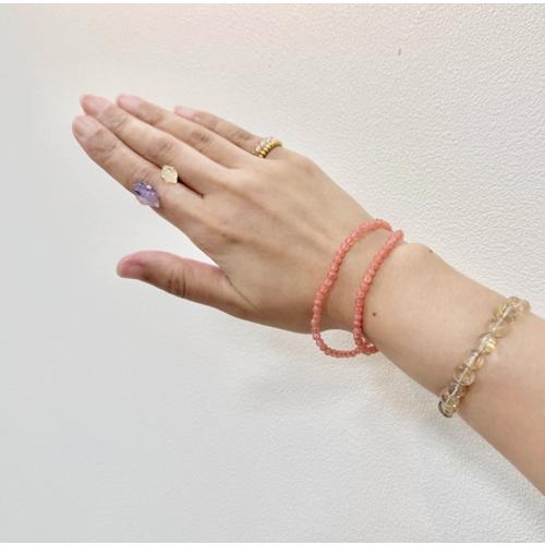 インカローズ ブレスレット 2連 ブレスレット 約4ミリ 天然石