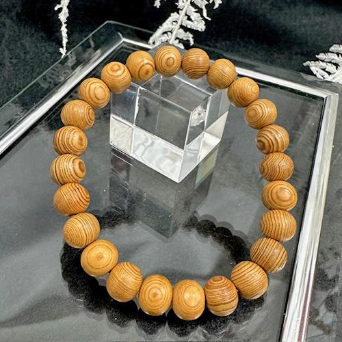 屋久杉 ブレスレット ウッドビーズ ナチュラルなデザイン