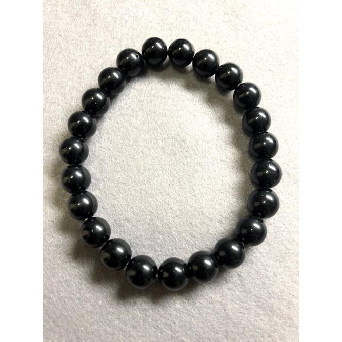 テクタイト テクタイト隕石 約8ミリ玉 ブレスレット 天然石