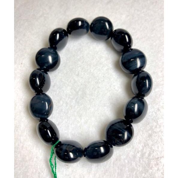 ホークスアイ ブルータイガーアイ ブレスレット だ円型