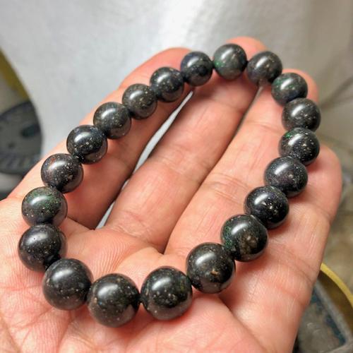 ブラックファイアオパール ブレスレット ブラックオパールブレスレット