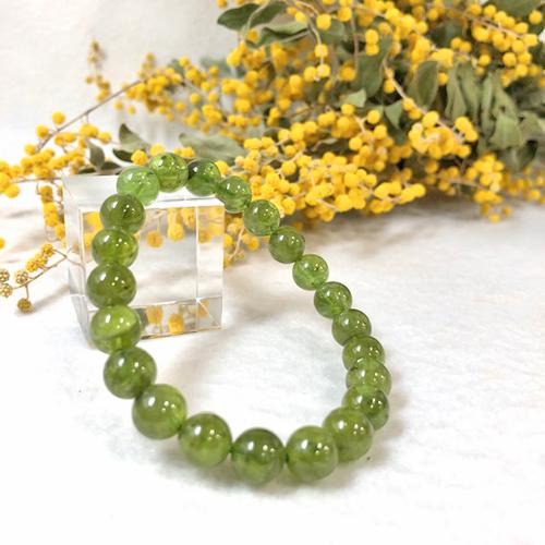 ペリドット ブレスレット 約8 5 9ミリ玉 ８月誕生石 天然石 パワーストーン 稀少 橄欖石 かんらん石 オリビン Pbr 416 天然石アクセサリーペトラ 通販 Yahoo ショッピング