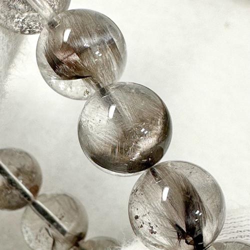 プラチナルチル ブレスレット 約10.5〜11ミリ ルチルクォーツ プラチナ