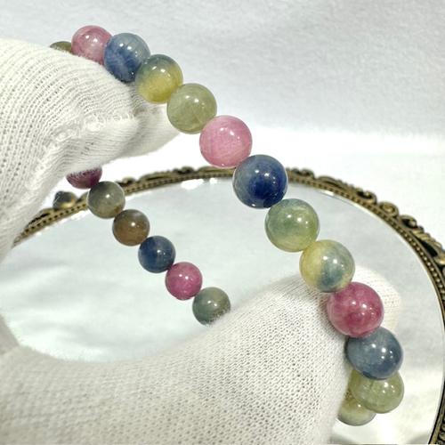 コランダム ブレスレット ミックスカラー 天然石 パワーストーン