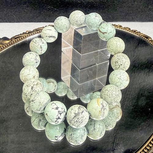 ターコイズ ブレスレット トルコ石 中国 湖北省産 １２月誕生石 天然石 パワーストーン  天然スパイダーウェブターコイズ |  | 02