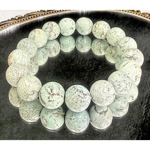 ターコイズ ブレスレット トルコ石 中国 湖北省産 １２月誕生石 天然石 パワーストーン  天然スパイダーウェブターコイズ |  | 05