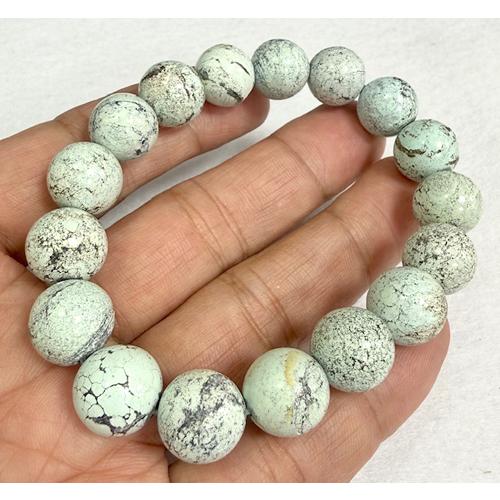 ターコイズ ブレスレット トルコ石 中国 湖北省産 １２月誕生石 天然石 パワーストーン  天然スパイダーウェブターコイズ |  | 06