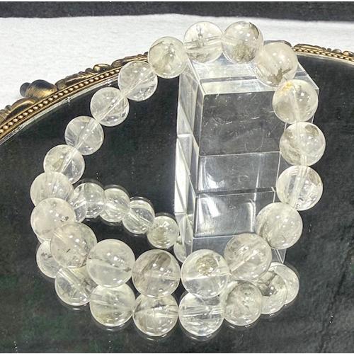 マーカサイトインクォーツ ブレスレット マーカサイト イン クォーツ 天然石 パワーストーン 水晶 約10.5ミリ 白鉄鉱 |  | 02