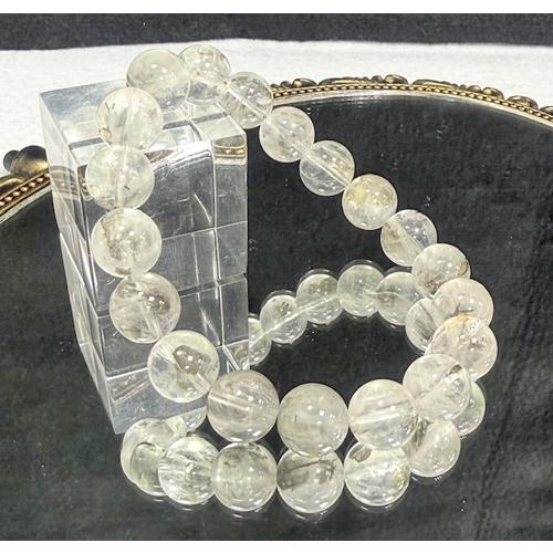 マーカサイトインクォーツ ブレスレット マーカサイト イン クォーツ 天然石 パワーストーン 水晶 約10.5ミリ 白鉄鉱 |  | 03