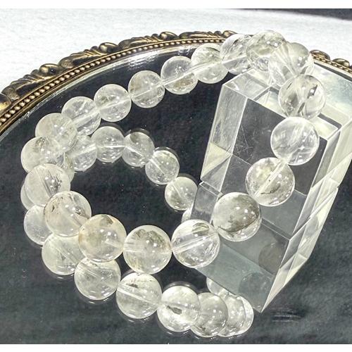 マーカサイトインクォーツ ブレスレット マーカサイト イン クォーツ 天然石 パワーストーン 水晶 約10.5ミリ 白鉄鉱 |  | 04