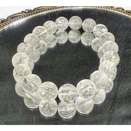 マーカサイトインクォーツ ブレスレット マーカサイト イン クォーツ 天然石 パワーストーン 水晶 約10.5ミリ 白鉄鉱 |  | 05