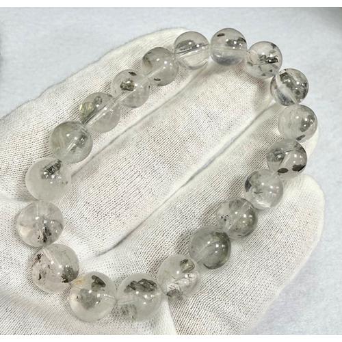 マーカサイトインクォーツ ブレスレット マーカサイト イン クォーツ 天然石 パワーストーン 水晶 約10.5ミリ 白鉄鉱 |  | 06