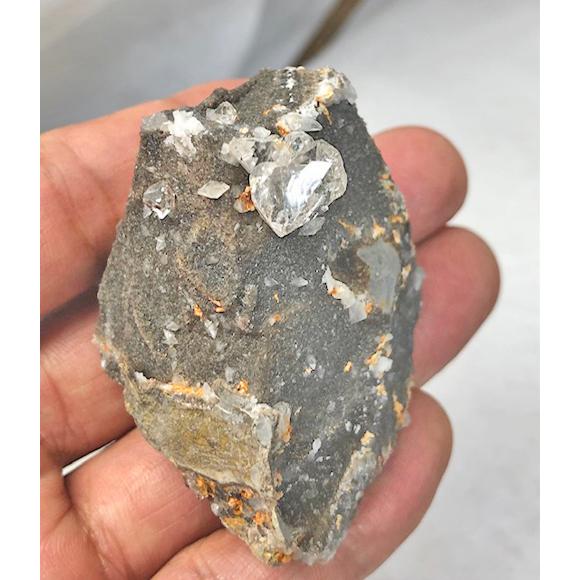 ミラボーダイヤモンド ミラボークォーツ 母岩付き 原石 水晶 天然石