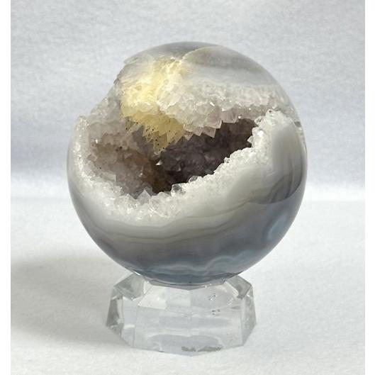 アメジスト ジオードアメジスト 丸玉 原石 台付き 天然石