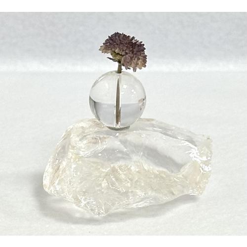 天然石 花 ドライフラワー パワーストーン 水晶 ラフ 原石 石toHANA
