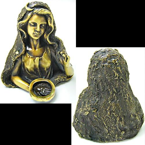 黄土斑模様 卵形 観賞石 水石 天然石 台座付き 黄土斑模様 卵形 観賞石