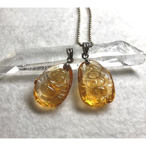 シトリン布袋彫刻