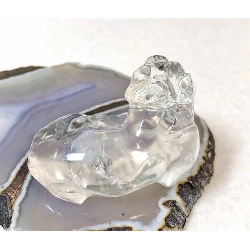 とら 虎 水晶 スモーキークォーツ 寅 2022 寅年 2体セット めのう