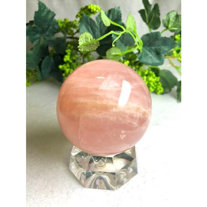 ローズクォーツ 丸玉 水晶 紅水晶 天然石 パワーストーン