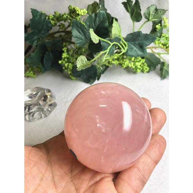 ローズクォーツ 丸玉 水晶 紅水晶 天然石 パワーストーン かわいい