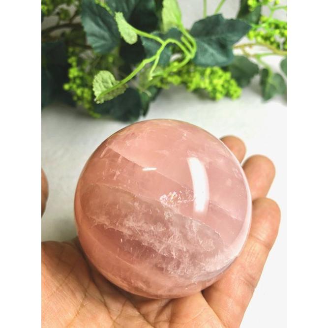 ローズクォーツ 丸玉 水晶 紅水晶 天然石 パワーストーン かわいい