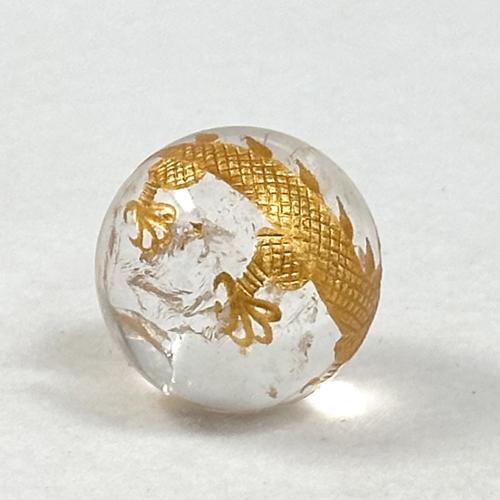 水晶 龍彫り 丸玉 天然石 パワーストーン 龍彫り丸玉 龍彫刻 金彫り龍