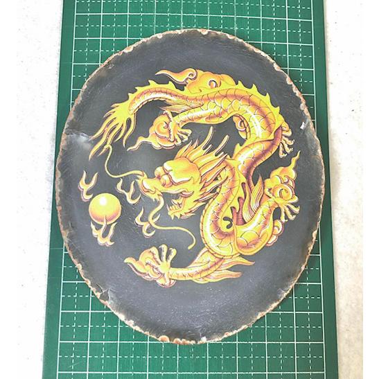 ☆高品質☆ 置き石 メノウプレート (台付) 五爪龍 コースター 辰 竜 瑪瑙 プレート 五爪龍 めのう メノウ 天然石 パワーストーン スライス