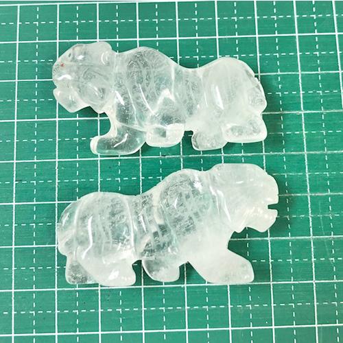 とら 虎 トラ 水晶 寅 2022年 寅年 天然石 パワースト―ン 彫刻
