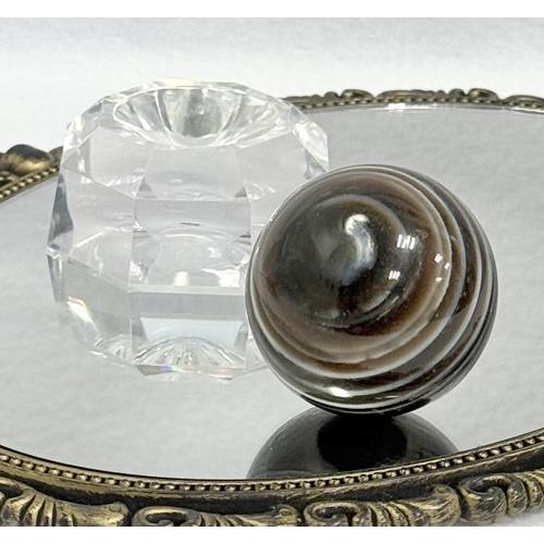 天眼石 アイアゲート 丸玉 スフィア 天然石 パワーストーン 瑪瑙