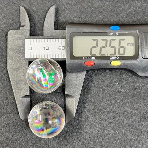 スパイラルクォーツ 螺旋水晶 レインボークォーツ 約22ミリ 丸玉 スパイラルクォーツ 螺旋水晶 レインボークォーツ 約22ミリ 丸玉