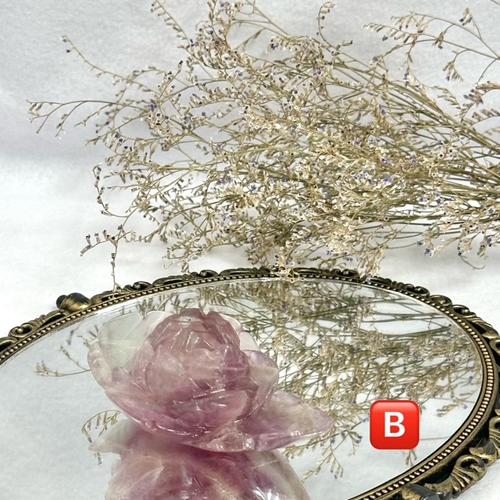 フローライト 薔薇 彫刻 置物 バラ ばら ローズ 天然石 パワーストーン