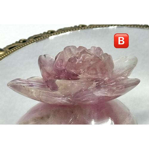 フローライト 薔薇 彫刻 置物 バラ ばら ローズ 天然石 パワーストーン