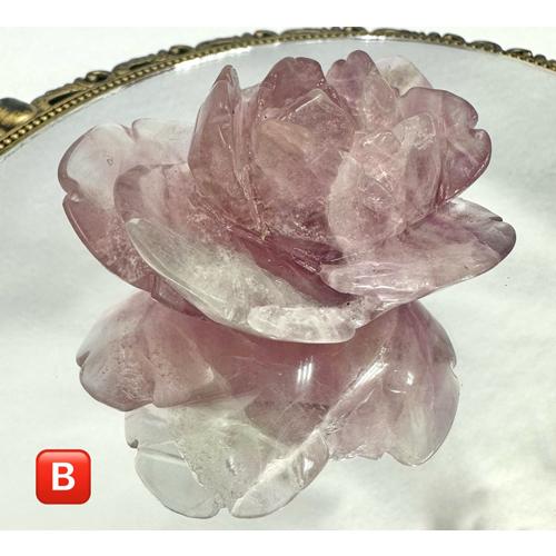 フローライト 薔薇 彫刻 置物 バラ ばら ローズ 天然石 パワーストーン