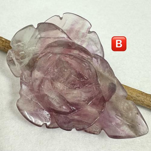 フローライト 薔薇 彫刻 置物 バラ ばら ローズ 天然石 パワーストーン