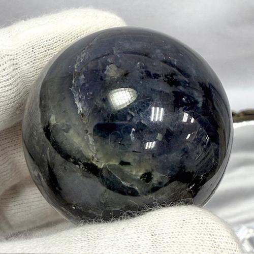 アイオライト 丸玉 スフィア 約42ミリ アクリル台付き 天然石