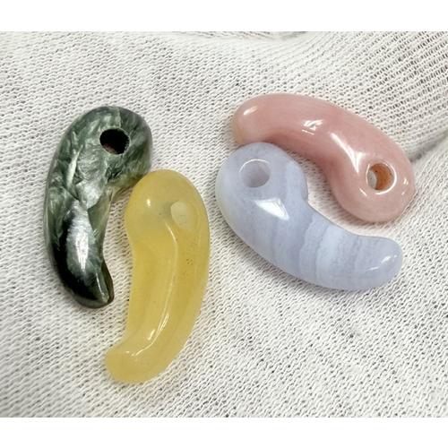 勾玉 コレクション 天然石 パワーストーン 10個セット Aカン付き まが