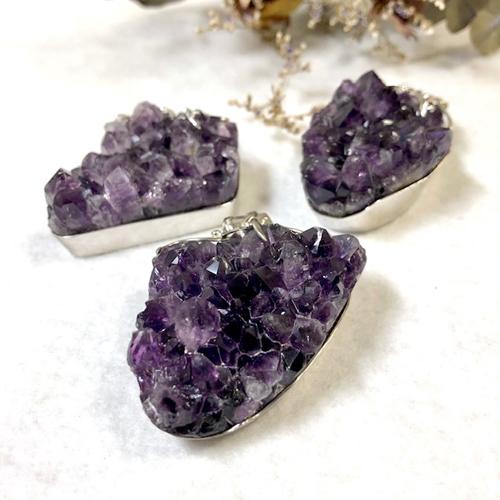 18金　アメジスト ペンダント トップ 紫水晶 天然石 パワーストーン 誕生石 アメジスト ペンダント トップ 紫水晶 天然石 パワーストーン 2