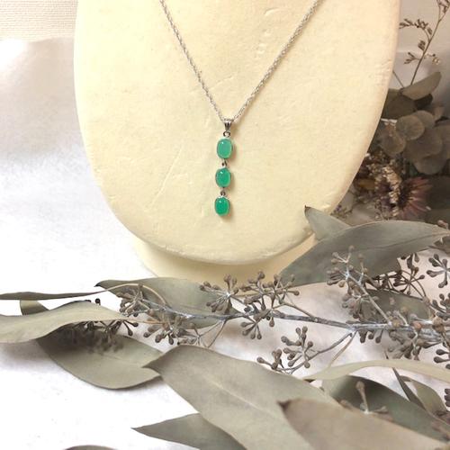 クリソプレーズ シルバーペンダントトップ オーストラリア翡翠