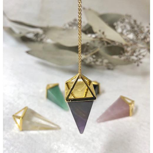 ペンデュラム　ペンダント トップ　ブルー　マーブル　人工水晶　ダウジング　振り子 楽天市場】ペンデュラム ペンダントトップ 収納ポーチ付き
