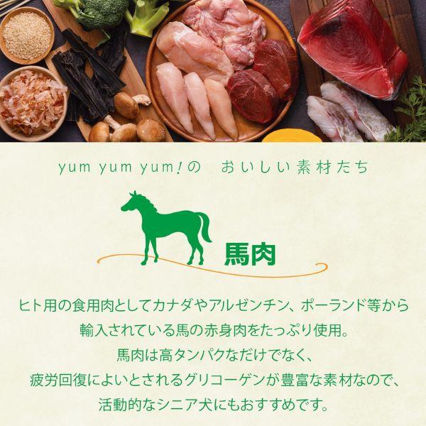 ヤムヤムヤム 馬肉 やわらかドライタイプ 800g ×2個 yum yum yum ! ドッグフード 全年齢 4571245859440の画像