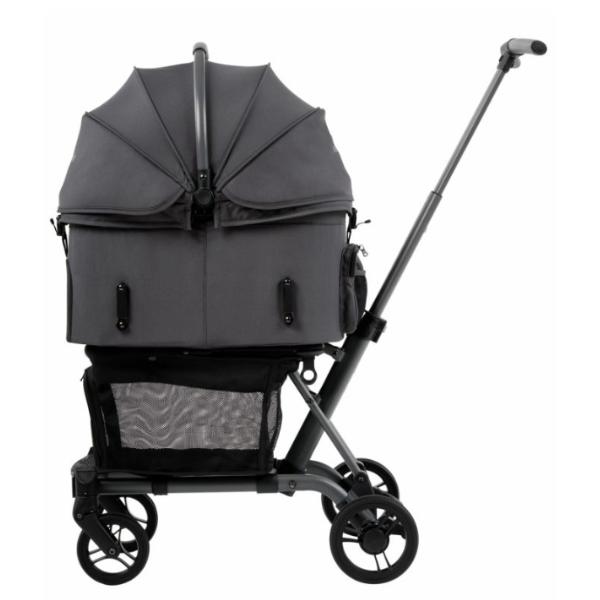 ペットカート 多頭 小型犬 中型犬 エアバギー AIRBUGGY fitt wiz X ディムグレー 4580445430953 犬 ペットウィズ 軽量 折りたたみ_1