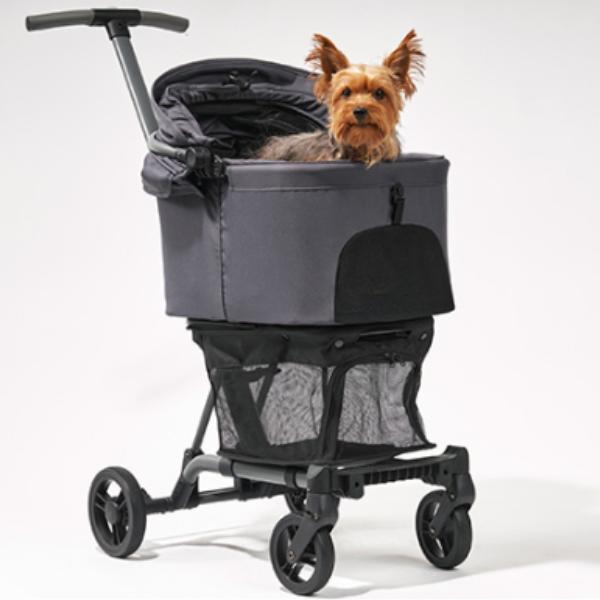 ペットカート 多頭 小型犬 中型犬 エアバギー AIRBUGGY fitt wiz X ディムグレー 4580445430953 犬 ペットウィズ 軽量 折りたたみ_20
