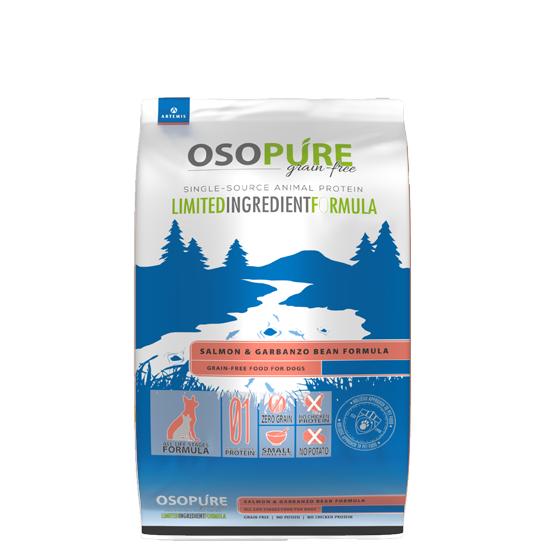 賞味期限2026/4/17  アーテミス オソピュアグレインフリー サーモン＆ガルバンゾー 9.9kg オールステージ用 アメリカ産 ドッグフード