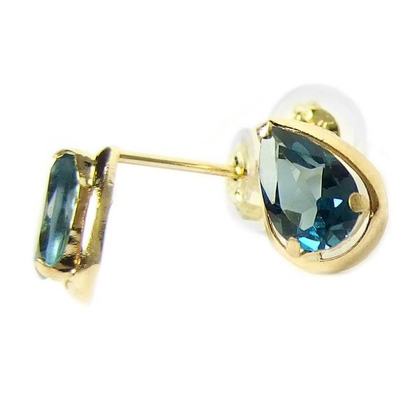 4年保証 K18 おしゃれ シリコン製ダブルロック かわいい シンプル スタッド ドロップ 誕生石 11月 イエローゴールド K18 ロンドンブルートパーズ 送料無料ピアス おすすめ 上品 ピアス ロンドンブルートパーズ ゴールド レディースアクセサリー Groupesorepco Com
