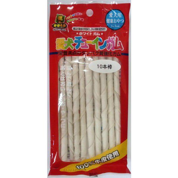 犬用おやつ 愛犬チューインガムホワイト 10本棒/約13cm｜マルジョー＆ウエフク GW-10　　　　　　 | 