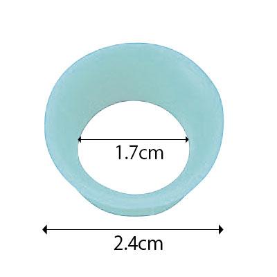 シザーリング オレンジ・ミントブルー 大 2ヶ入 シリコン 滑りにくい 柔らかい 鋏用 大きさ調整 メール便OK 即日発送 | ドリーム | 01