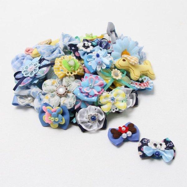 ペット用 お買い得リボンアソート 50ヶ入 カラー2種 犬猫 飾り ヘアゴム サロン トリマーさんオススメ メール便3点までOK | ブランド登録なし | 02